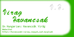 virag havancsak business card